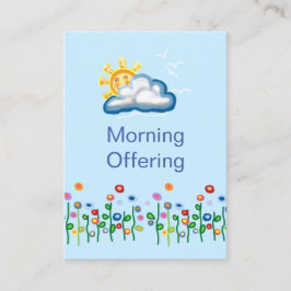 Morgon som erbjuder Prayer Card Visitkort
