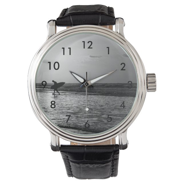 Morgon Surfer Grayscale Armbandsur (Framsida)