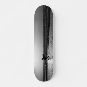 Morgon Surfer Grayscale Old School Skateboard Bräda 18 Cm
