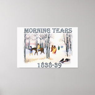 Morgon Tårar skildrar Cherokee Trail från 1838-3 Canvastryck