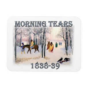 Morgon Tårar skildrar Cherokee Trail från 1838-3 Magnet