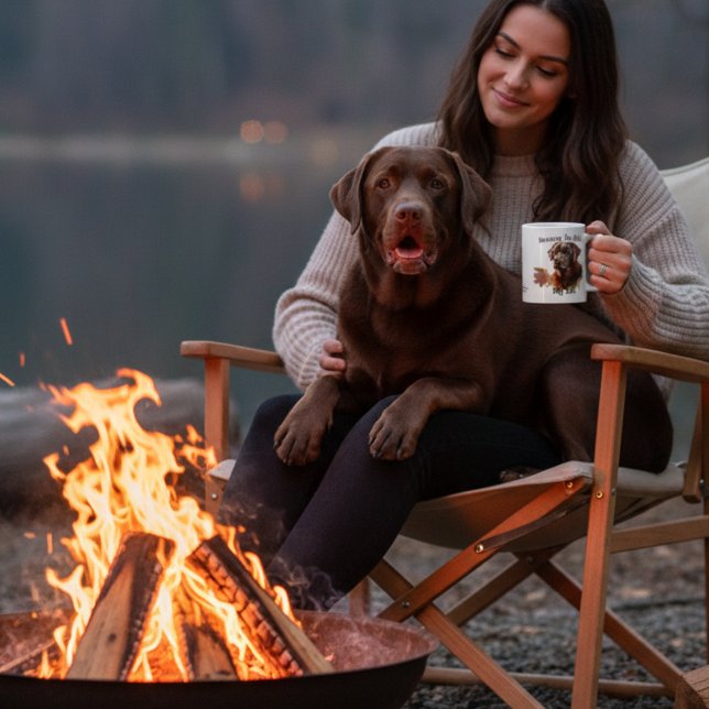 ''Morgon Tea with My Labrador '' Mugg' Kaffemugg (Skapare uppladdad)
