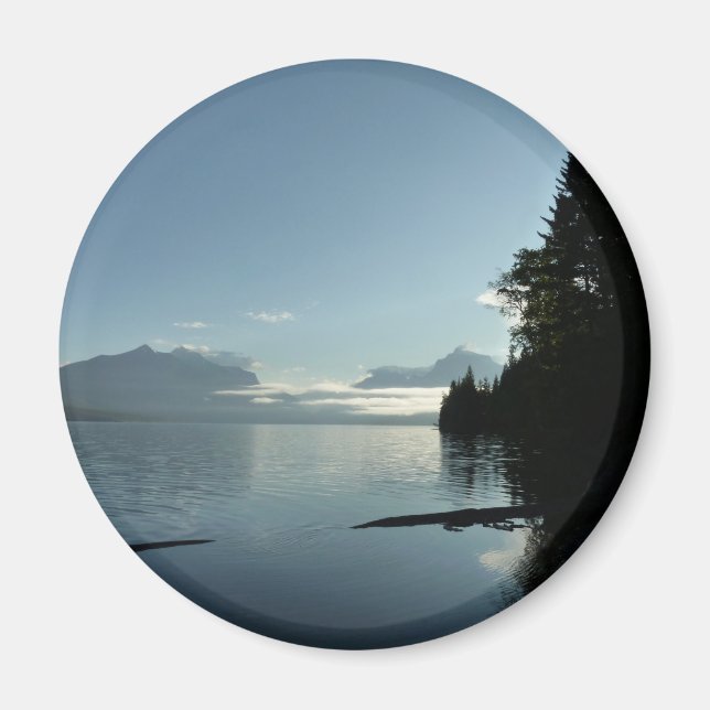 Morgon vid Lake McDonald i Glacier National Park Magnet (Framsidan)