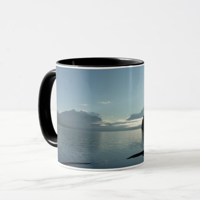 Morgon vid Lake McDonald i Glacier National Park Mugg (Framsida vänster)