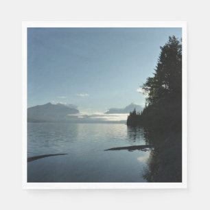 Morgon vid Lake McDonald i Glacier National Park Pappersservett