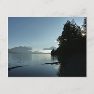 Morgon vid Lake McDonald i Glacier National Park Vykort