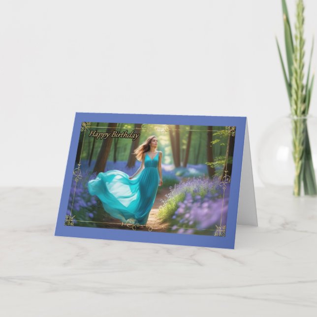 Morgon Walk Womans födelsedagskort Kort (Framsida)