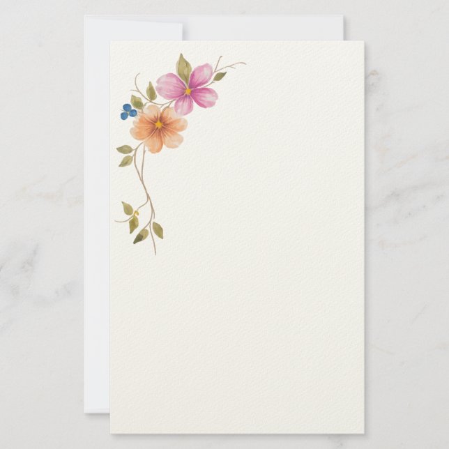 Morgonängens blomningar  brevpapper (Framsida)