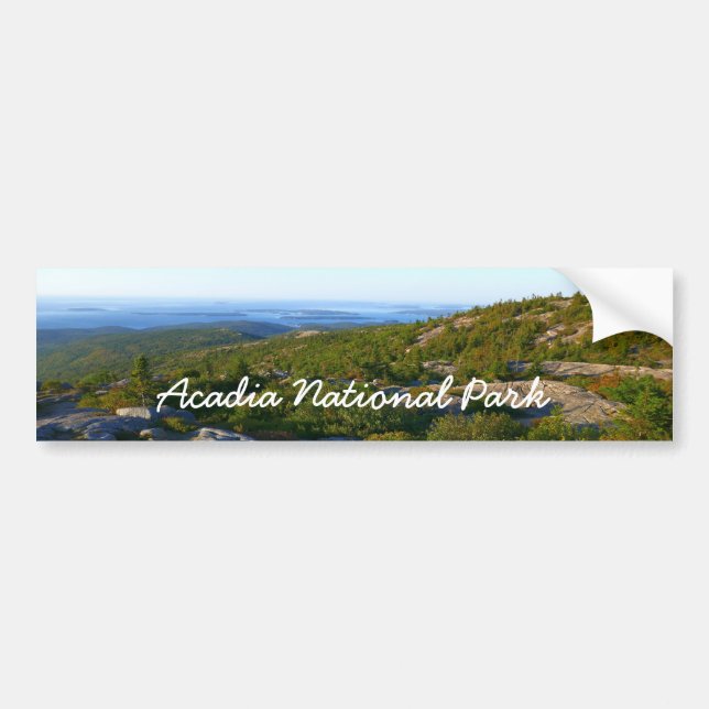 Morgonatop Cadillac Mountain i Acadia Bildekal (Framsidan)