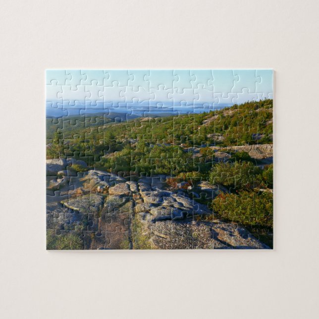 Morgonatop Cadillac Mountain i Acadia Pussel (Horisontell)