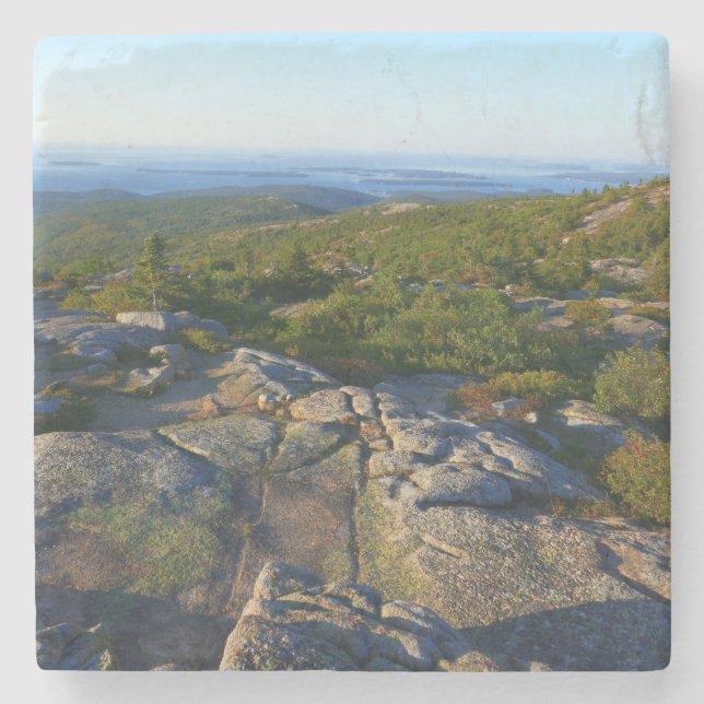 Morgonatop Cadillac Mountain i Acadia Stenunderlägg (Framsidan)
