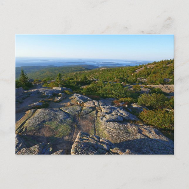 Morgonatop Cadillac Mountain i Acadia Vykort (Framsida)