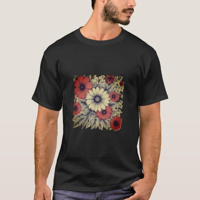 Morgonblommor T-shirt (Framsida)