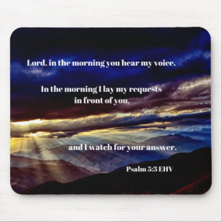 Morgonbön Sunrise Psalm 5:3 Bible Verse Musmatta