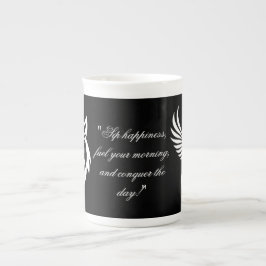 Morgonboostande mugg benporslin mugg