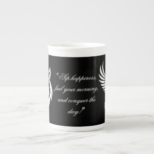 Morgonboostande mugg benporslin mugg