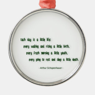 Morgoncitationstecken av Arthur Schopenhauer Julgransprydnad Metall