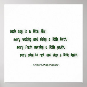 Morgoncitationstecken av Arthur Schopenhauer Poster