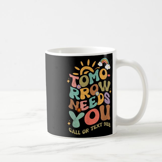 Morgondagen behöver dig 988 Nationellt förebyggand Kaffemugg (Höger)