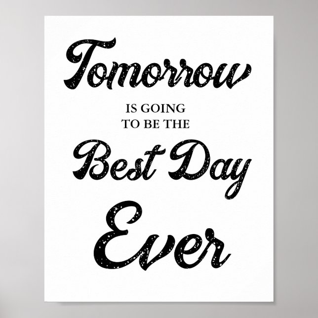 Morgondagen blir den bästa dagen Rehearsal Dinner Poster (Framsidan)