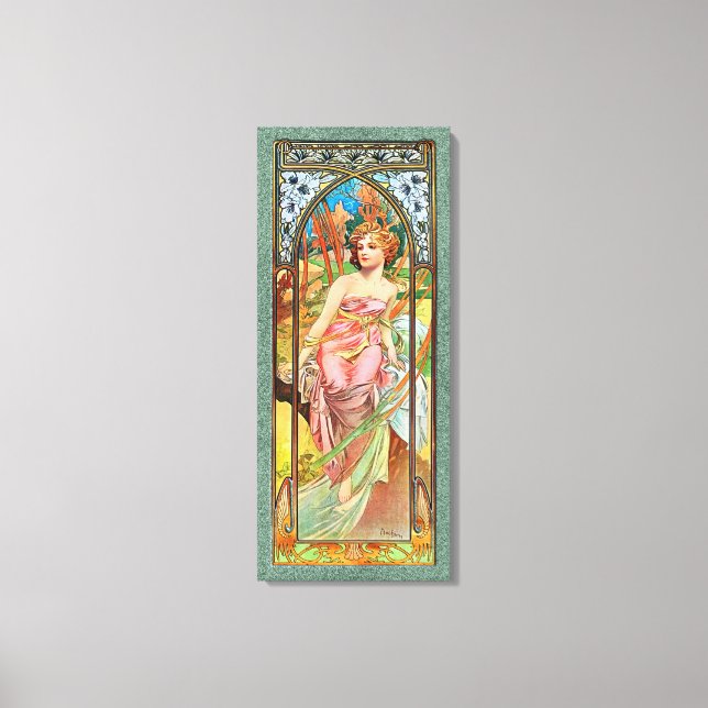 Morgondagen efter Alphonse Mucha Canvastryck (Framsida)