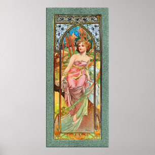 Morgondagen efter Alphonse Mucha Poster