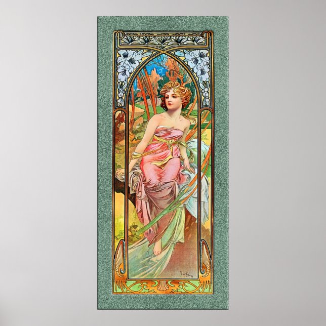 Morgondagen efter Alphonse Mucha Poster (Framsidan)