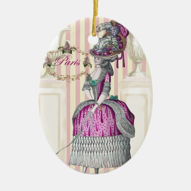 Morgondagen nedför Champs-Élysées Julgransprydnad Keramik (Framsidan)