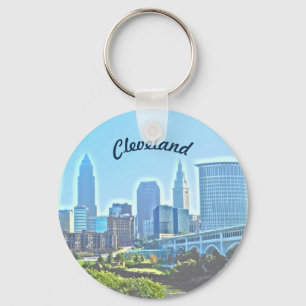 Morgondagens Cleveland Ohio-nyckelkedja Nyckelring