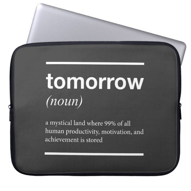 Morgondagens inspirerande Laptop sleeve (Framsidan)