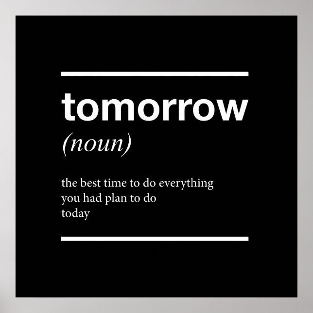 Morgondagens inspirerande Poster (Framsidan)