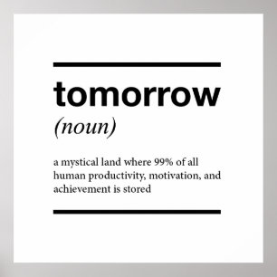 Morgondagens inspirerande Poster