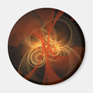 Morgondagens magiska Abstrakt Art Round Magnet