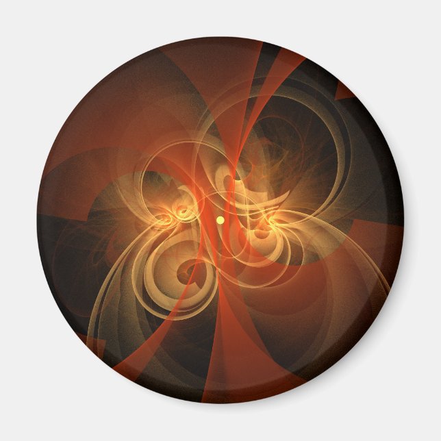 Morgondagens magiska Abstrakt Art Round Magnet (Framsidan)