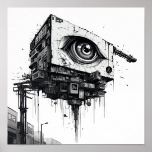 Morgondagens minut: Framtida övervakningskamera P Poster