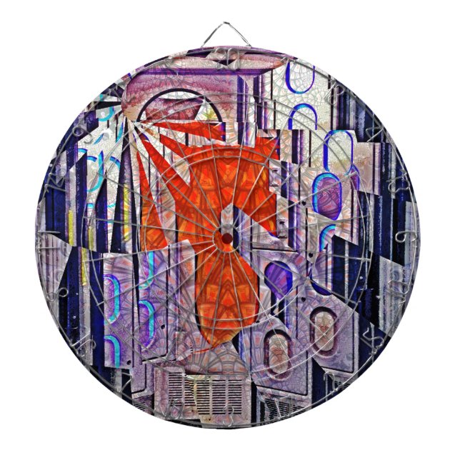 Morgondagens teknik Retro Future Art Darttavla (Framsidan)