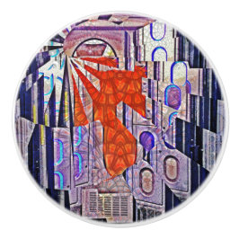 Morgondagens teknik Retro Future Art Knopp