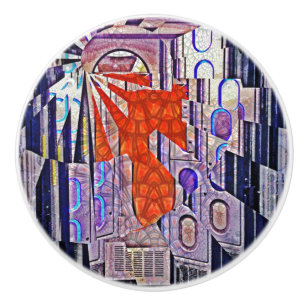 Morgondagens teknik Retro Future Art Knopp