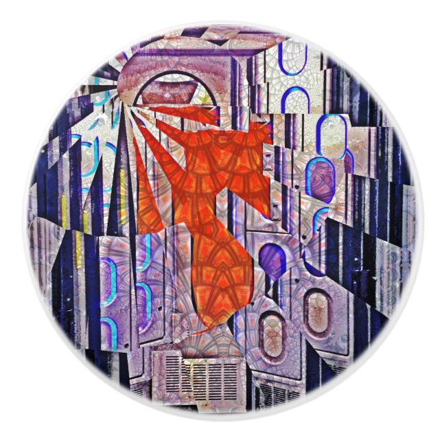 Morgondagens teknik Retro Future Art Knopp (Framsidan)