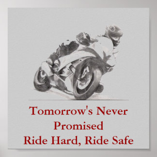 Morgondagens utlovade Säkra rida hårt Poster