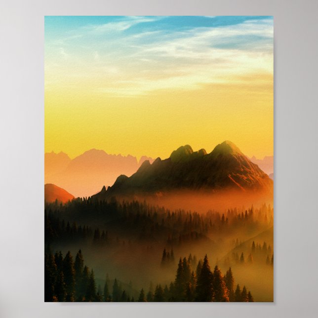 MORGONDAGG SKOGSBÄRGAN POSTER (Framsidan)