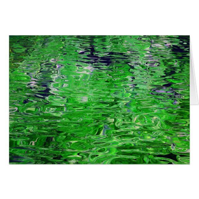 Morgondagg: Vätskedrömmar.  Abstrakt Digital Art. Hälsningskort (Framsidan Horizontal)