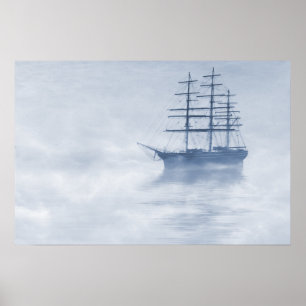 Morgondimma Cyanotype Poster