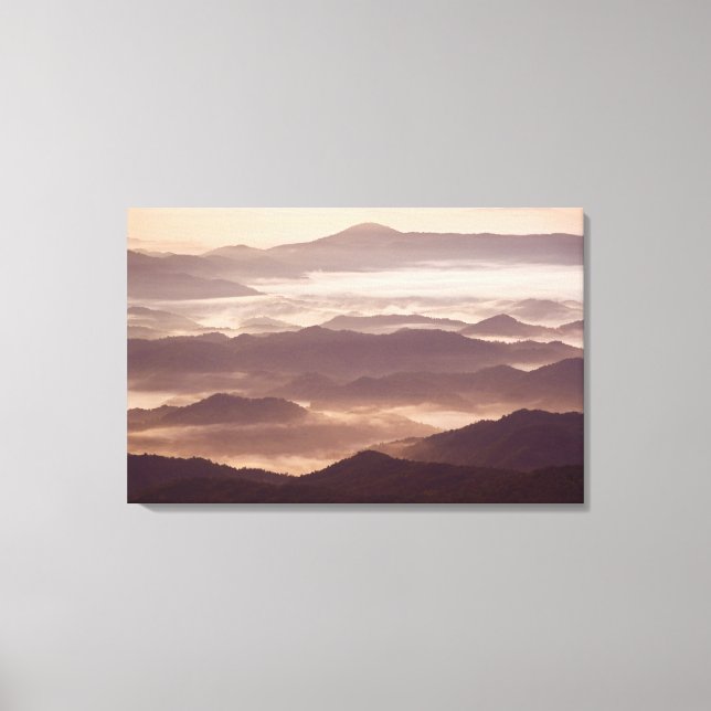 Morgondimma i södra Appalachian Canvastryck (Framsida)