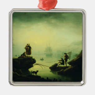 Morgondimma till sjöss av Joseph Vernet Julgransprydnad Metall