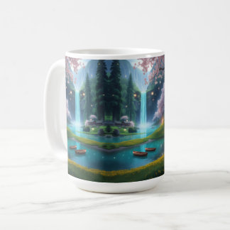 “Morgondrift – Lugnt turkos sjö Kaffemugg