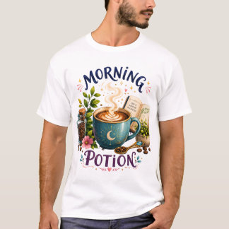 Morgonelixir – Magisk Kaffeälskare Mysig Design T Shirt