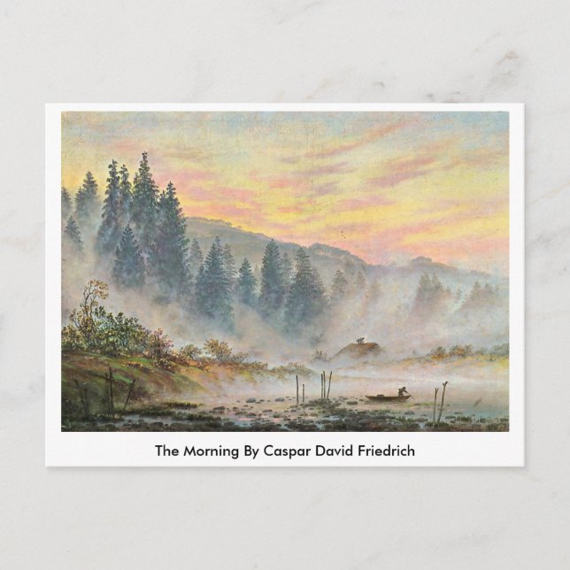 Morgonen av Caspar David Friedrich Vykort (Framsida)