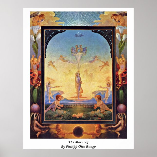 Morgonen av Philipp Otto Runge Poster (Framsidan)