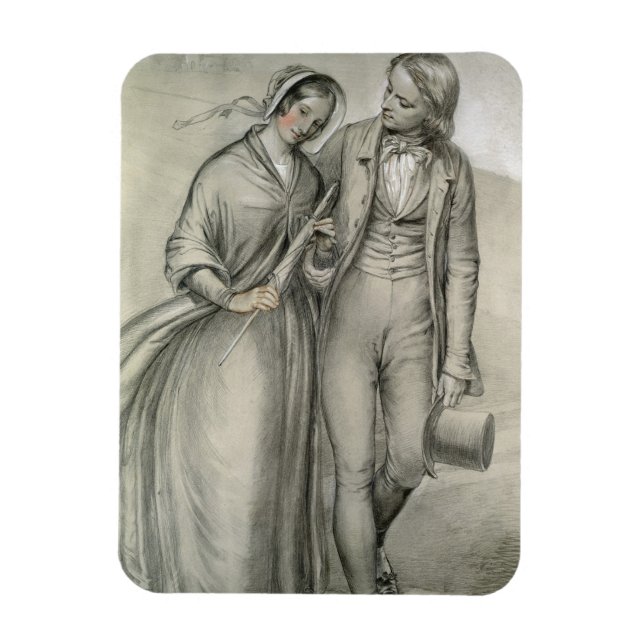 Morgonen Bröllop - avgången, 1846 Magnet (Vertikal)